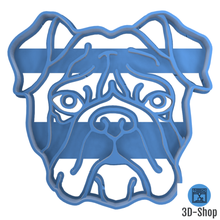 bulldog punch english home cutter cookies fran ais take away room 3d print model - Mito3D