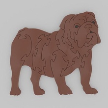 bulldog bulmaca hayvan oyuncak yapboz 3d print model - Mito3D