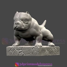 Bulldogge statue Kunst Tier Niedlich komisch pet bulldog Hund 3d print model - Mito3D