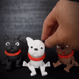 bulldogs bulldogfrances francés toro perro juguete Arte divertido sinsoportes 3d print model - Mito3D