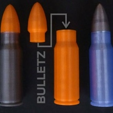 proiettile pistola vite boom bomba penna titolare supporto 3d print model - Mito3D