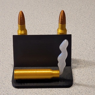 bullet business card holder Home gun 2a shoot 3d print model - Mito3D