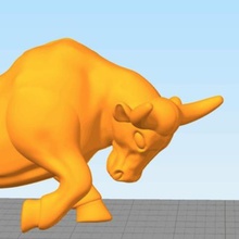 bull l'art 3d print model - Mito3D
