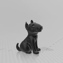 Bull terrier 4 gadget taureau chien 3d print model - Mito3D