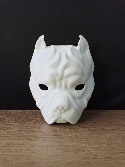 schikanieren hund maske v1 bulldogge 3d print model - Mito3D