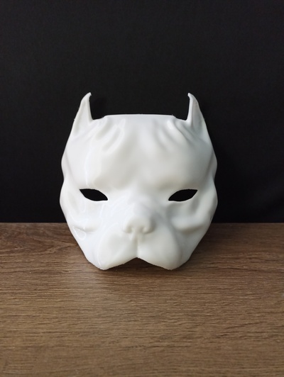 matón perro máscara v2 buldog 3d print model - Mito3D