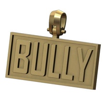 bully rectangular hip hop pendant 3d print model jewelry engraving printable gold silver jewellery necklace luxury swag hiphop bling bail 3d print model - Mito3D