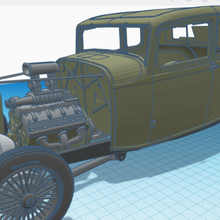 bullys-rc 1932 ford 5-window coupe Teile-pack verschiedene hotrod Auto 1 25 10 Modell-Auto Teile hot-rod zum Einstand grill shell Körper 5-Fenster - chassis 3d print model - Mito3D