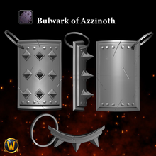 bulwark azzinoth shield world of warcraft keychain 3d print model - Mito3D