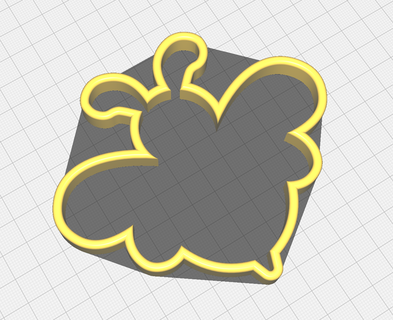 bumble bee cookie cutter cookie cutter  3d print model - Mito3D