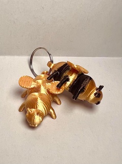 bumblebee keyring bee key keys keychain paintable decorating art car 3d print model - Mito3D