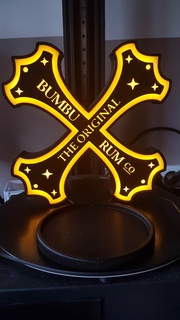 bumbu rum lamp without bottle holder logo led 3d print model - Mito3D