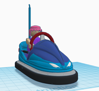 tampon araba Playmobil uyumlu benzersiz Oto diyorama lunapark Fuar alanı 3d print model - Mito3D