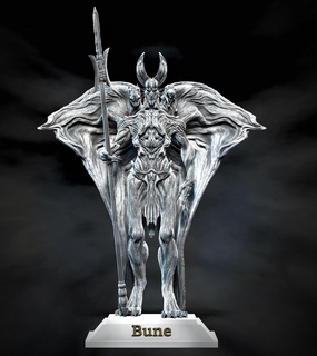 demônio 3dprinting Sombrio criatura satanás mágico cavaleiro inferno asas chifres cão grifin morto estátua escultura estatuetas miniaturas 3d print model - Mito3D