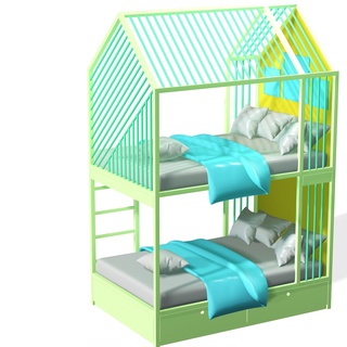litera cama niños dormir habitación hogar casa niño 3d print model - Mito3D