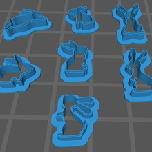 bunnies cutters jewelry cutter 3d print model - Mito3D