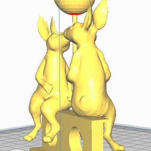 conejitos amor mick Isabela esculturas 3D print model - Mito3D