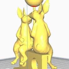 coniglietti amore mick isabella sculture 3d print model - Mito3D