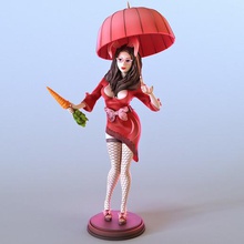 bunny-ragazza lia, diviso in più parti art sculture ragazza donna sexy figura figurina coniglietto byparts 3d print model - Mito3D