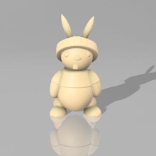 bunny art art bunny 3d print model - Mito3D