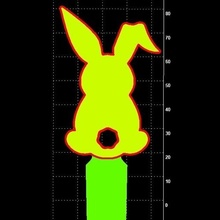 coniglietto segnalibro giocattolo libro marchio animale coniglio 3d print model - Mito3D