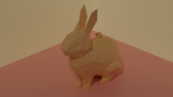 bunny charm Jewelry animal low poly keychain rabbit 3d print model - Mito3D