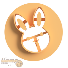 bunny cookie cutter & stamp 3d print model - Mito3D