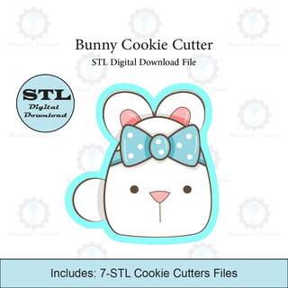 bunny cookie cutter stl file easter cutters 3d print model - Mito3D