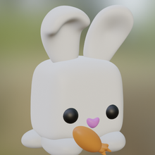 tavşan küp Sanat hayvan sıra oyuncak mini Şirin 3d Yazdır 3d print model - Mito3D