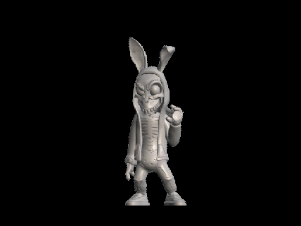 bunny darko halloweenxcults donnie axe halloween fear skull rabbit 3d print model - Mito3D