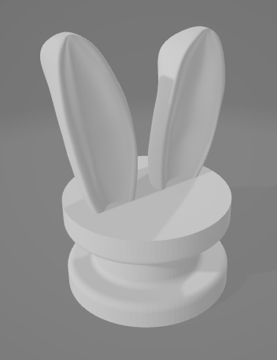 bunny ear croc charm rabbit ears easter holiday shoe rubber fun festive 3d print model - Mito3D