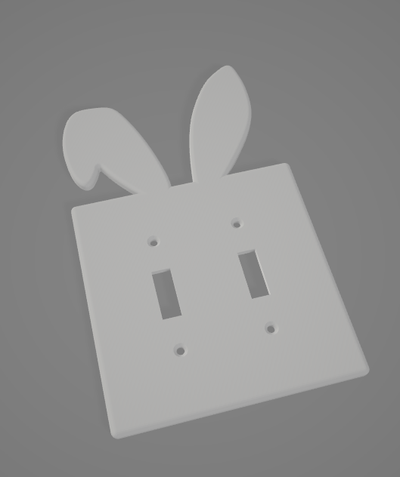 bunny ears light switch cover ear rabbit easter decor decoration outlet home 3d print model - Mito3D