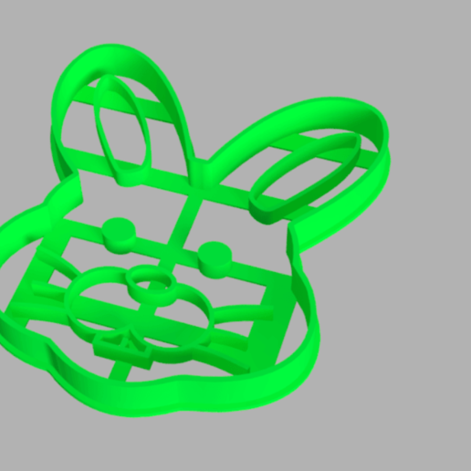 bunny Oster-Ausstecher home cookie cutter Ostern 3D print model - Mito3D