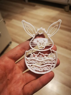 conejito huevo Galleta cortador Pascua Resurrección primavera lindo animales 3d print model - Mito3D