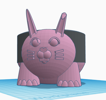 coniglietto titolare supporto eco punto 3rd gen coniglio alexa 3d print model - Mito3D