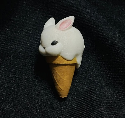 conejito hielo crema hogar casa conejo i ce 3d print model - Mito3D