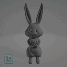 coniglietto lapin coniglio figa lepre Pasqua cque carina mignon animale supporto 3d print model - Mito3D