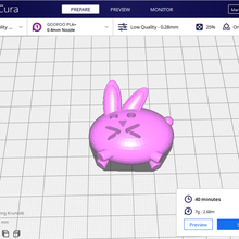 bunny magnet 3d print model - Mito3D