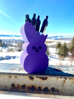 bunny pencil holder bunny  3d print model - Mito3D