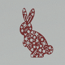bunny rabbit silhouette hare easterdecko east eastern 3d print model - Mito3D