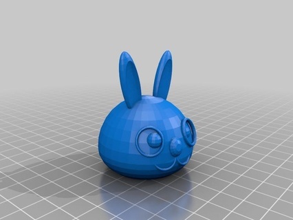 coniglietto scultura ii testa animale animali creature arte 3d print model - Mito3D