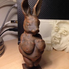 bunny willendorf art sculptures venus scan rabbit originals mashup malouf hare 123d catch 3d print model - Mito3D