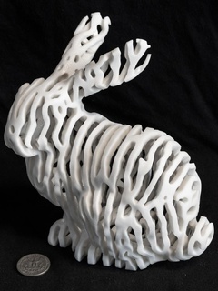 bunny zebra Art textured animals creatures art 3d print model - Mito3D