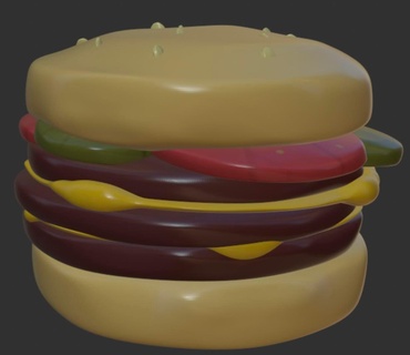 hamburguesa americano comida papas fritas mcdo Rey gratis 3d print model - Mito3D