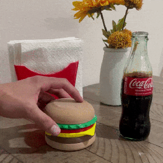 burger coaster set - stackable mcdonalds kit french fry 3d print model - Mito3D