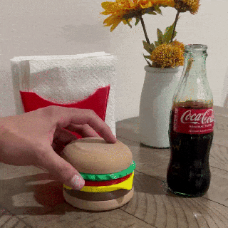 hamburger sottobicchiere impostato impilabile mcdonalds kit francese friggere 3d print model - Mito3D