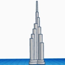 burj Halife mimari minyatür ölçek model mini bina 3d basılı binalar hediye fikirler baskı 3d print model - Mito3D