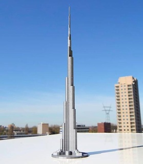 burj Khalifa Dubai VAE Architektur Gebäude Rahmen Turm Monument Miniatur Arabisch Asien Wahrzeichen Wolkenkratzer Arabien islamisch Miniwelt miniworld3d Emirate 3d print model - Mito3D