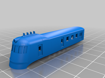 burlington céfiro locomotora 3d impresión 3d print model - Mito3D