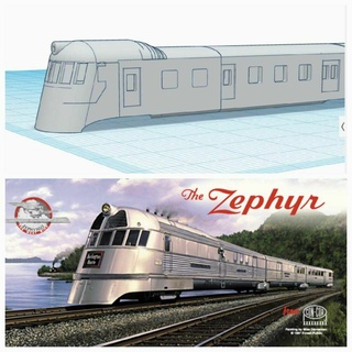 burlington zéphyr train 3d impression 3d print model - Mito3D